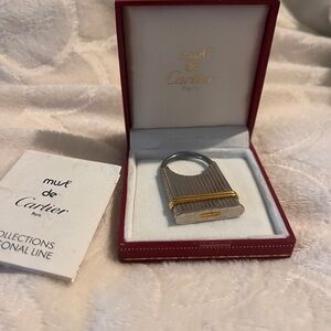 Cartier Trinity Padlock Candena Bag Charm Key Ring Key Chain 100% Genuine